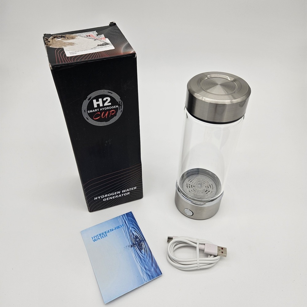 H2O Smart Hydration Generaator 17 Oz Glass New
